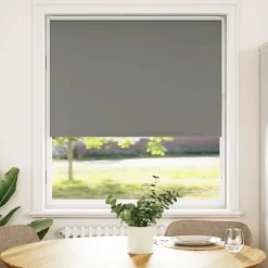 vidaXL Rolgordijn verduisterend 110x130 cm stofbreedte 105,7 cm grijs