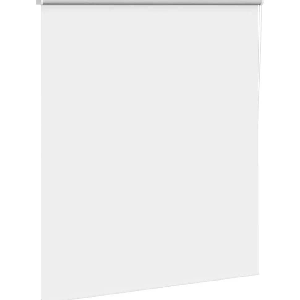 vidaXL Rolgordijn verduisterend 125x150 cm stofbreedte 121,6 cm wit