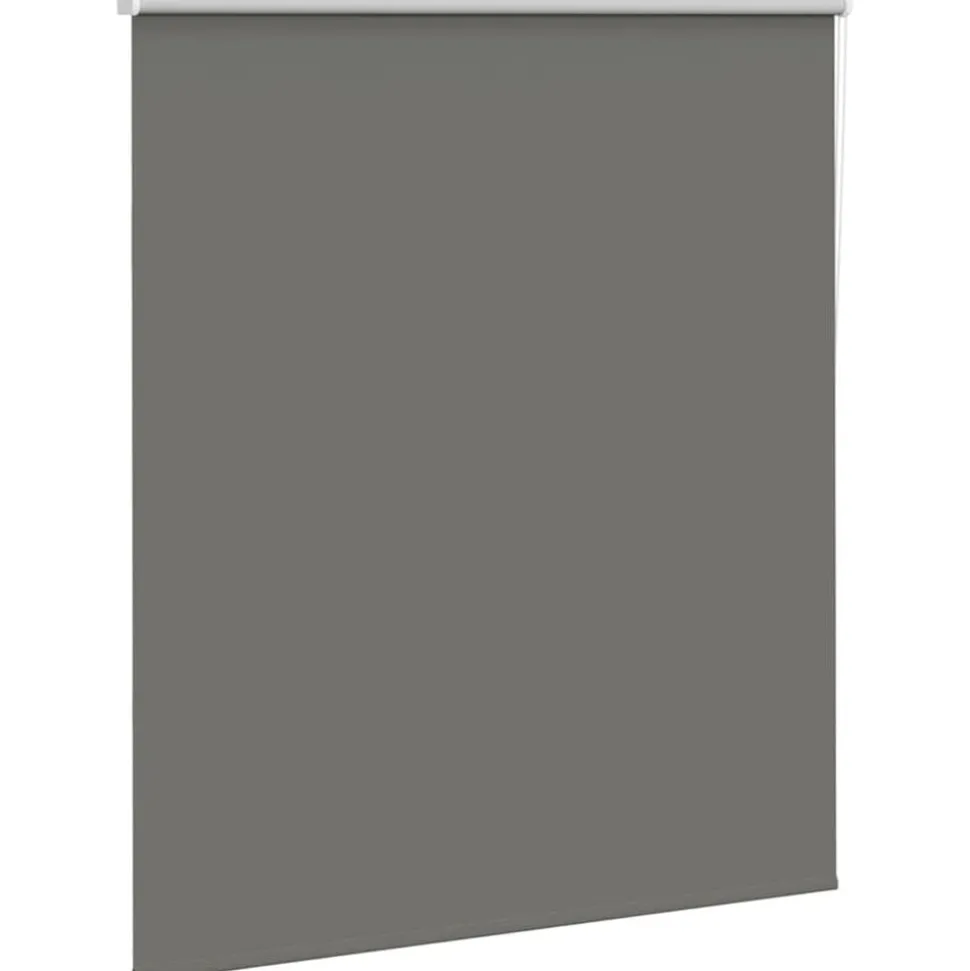 vidaXL Rolgordijn verduisterend 135x150 cm stofbreedte 131,6 cm grijs