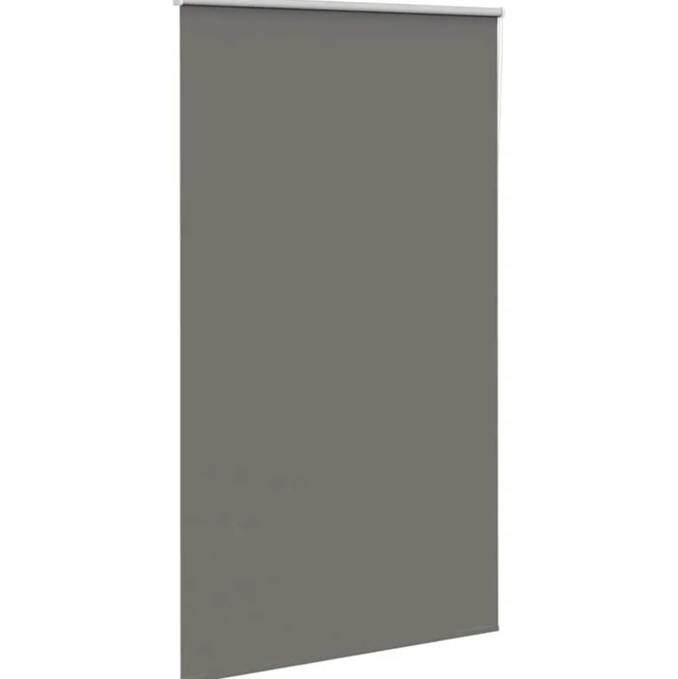 vidaXL Rolgordijn verduisterend 140x230 cm stofbreedte 136,6 cm grijs