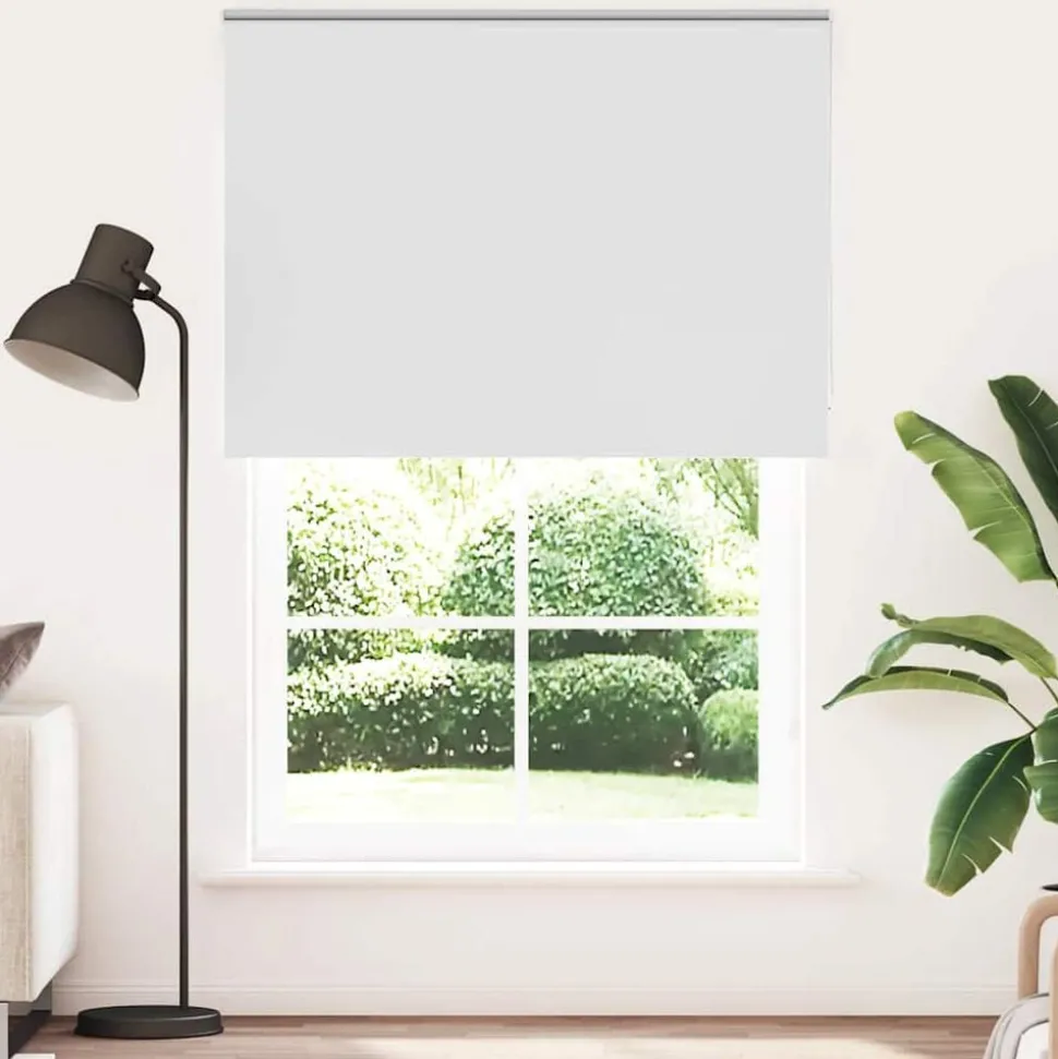 vidaXL Rolgordijn verduisterend 150x230 cm stofbreedte 146,6 cm wit