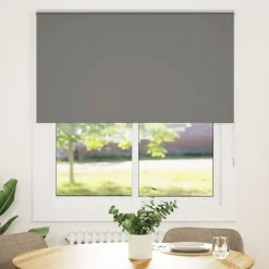 vidaXL Rolgordijn verduisterend 130x130 cm stofbreedte 126,6 cm grijs