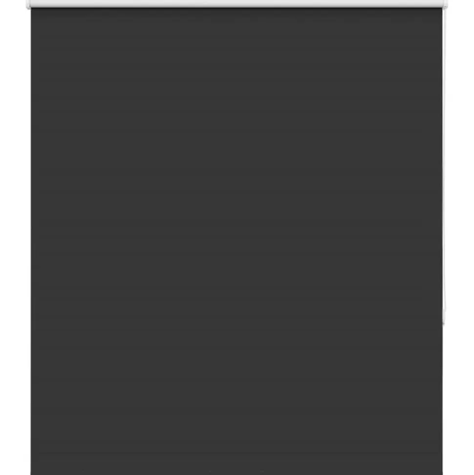 vidaXL Rolgordijn verduisterend 135x150 cm stofbreedte 131,6 cm zwart