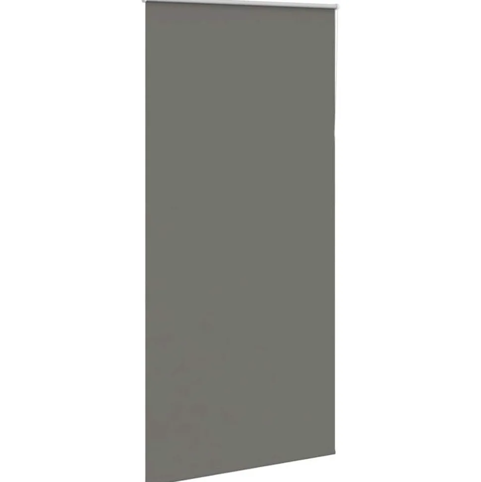vidaXL Rolgordijn verduisterend 105x210 cm stofbreedte 100,7 cm grijs