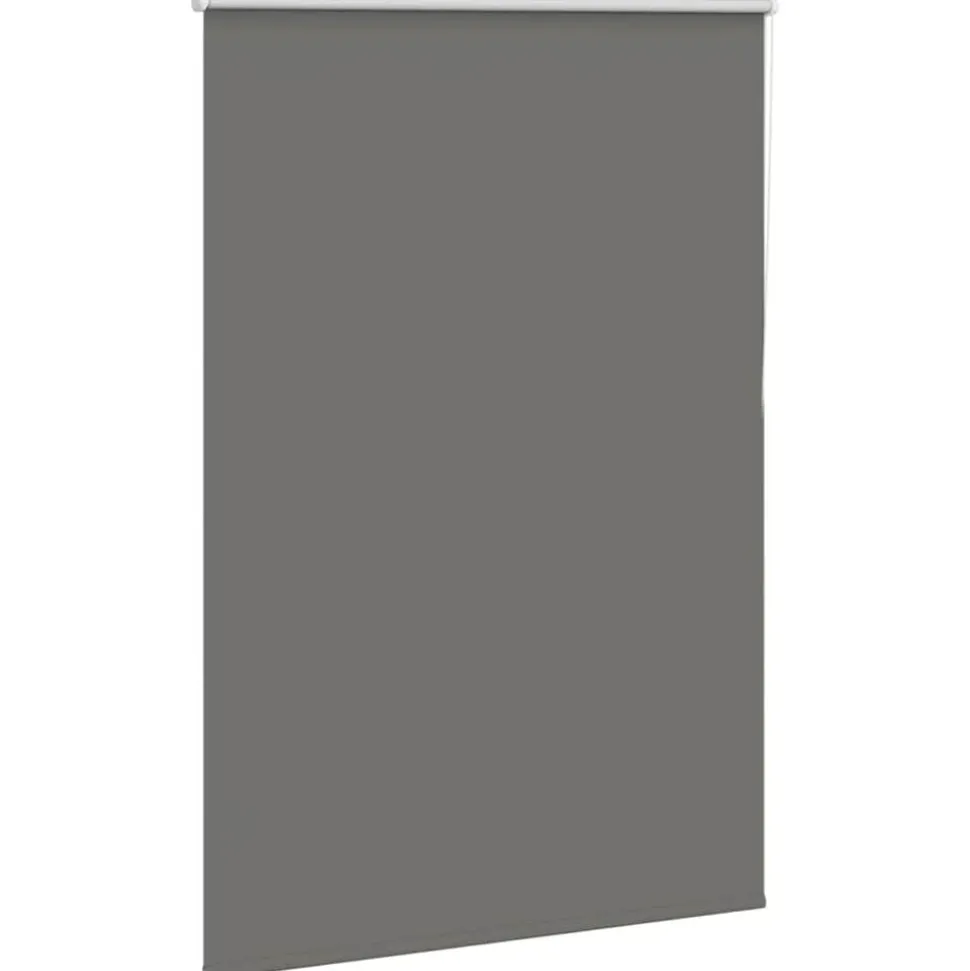 vidaXL Rolgordijn verduisterend 110x150 cm stofbreedte 105,7 cm grijs