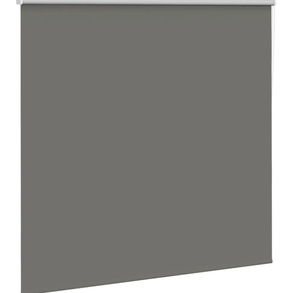 vidaXL Rolgordijn verduisterend 155x130 cm stofbreedte 151,6 cm grijs