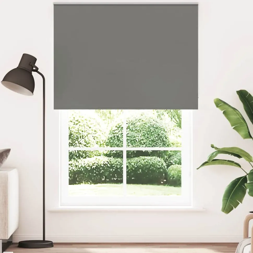 vidaXL Rolgordijn verduisterend 165x230 cm stofbreedte 161,6 cm grijs