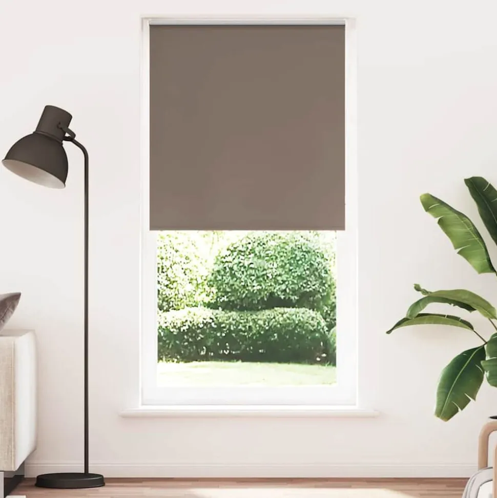 vidaXL Rolgordijn verduisterend koffie 110x210 cm stofbreedte 105,7 cm
