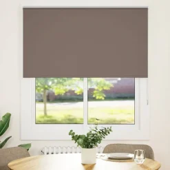 vidaXL Rolgordijn verduisterend koffie 125x130 cm stofbreedte 121,6 cm