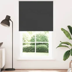 vidaXL Rolgordijn verduisterend 130x210 cm stofbreedte 126,6 cm zwart