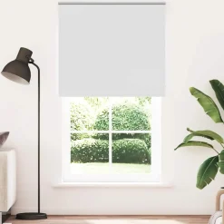 vidaXL Rolgordijn verduisterend 140x210 cm stofbreedte 136,6 cm wit