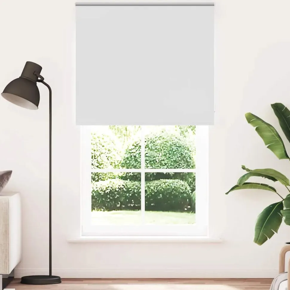 vidaXL Rolgordijn verduisterend 140x210 cm stofbreedte 136,6 cm wit