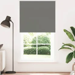 vidaXL Rolgordijn verduisterend 120x210 cm stofbreedte 116,6 cm grijs