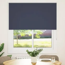 vidaXL Rolgordijn verduisterend 140x150 cm stofbreedte 136,6 cm blauw