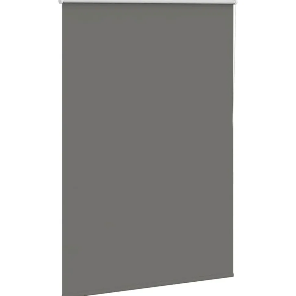 vidaXL Rolgordijn verduisterend 115x175 cm stofbreedte 110,7 cm grijs