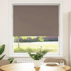 vidaXL Rolgordijn verduisterend koffie 115x130 cm stofbreedte 110,7 cm