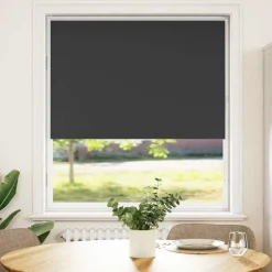vidaXL Rolgordijn verduisterend 115x130 cm stofbreedte 110,7 cm zwart