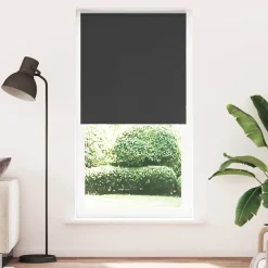 vidaXL Rolgordijn verduisterend 105x210 cm stofbreedte 100,7 cm zwart
