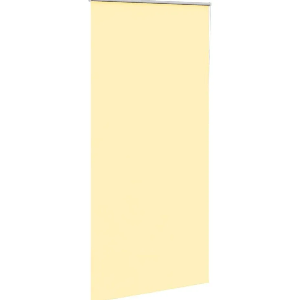 vidaXL Rolgordijn verduisterend 115x210 cm stofbreedte 110,7 cm geel