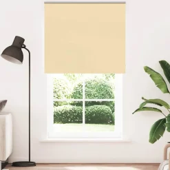 vidaXL Rolgordijn verduisterend 130x230 cm stofbreedte 126,6 cm beige