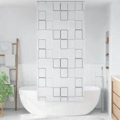 vidaXL Rolgordijn voor douche 80x240 cm vierkant