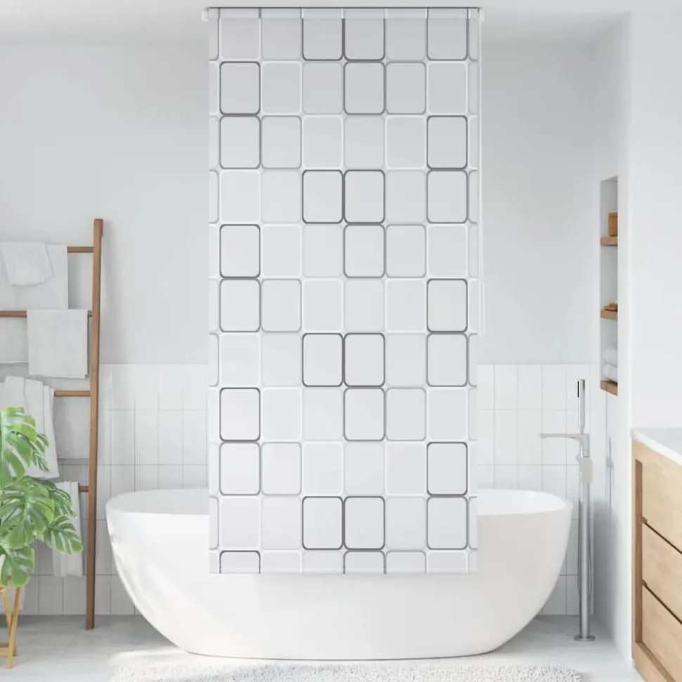 vidaXL Rolgordijn voor douche 80x240 cm vierkant