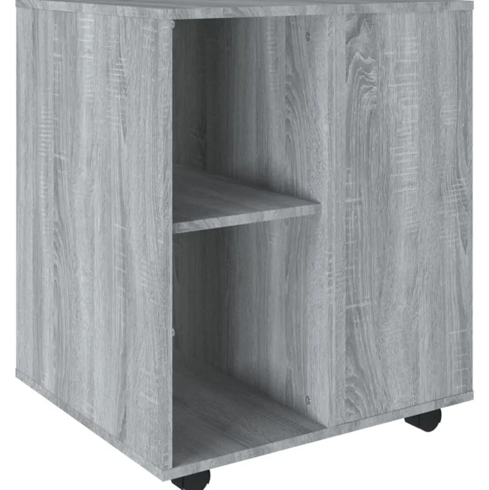 vidaXL Rolkast 60x53x72 cm bewerkt hout grijs sonoma eiken