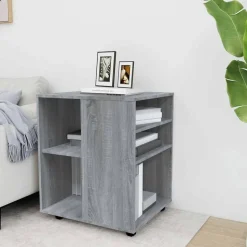 vidaXL Rolkast 60x53x72 cm bewerkt hout grijs sonoma eiken