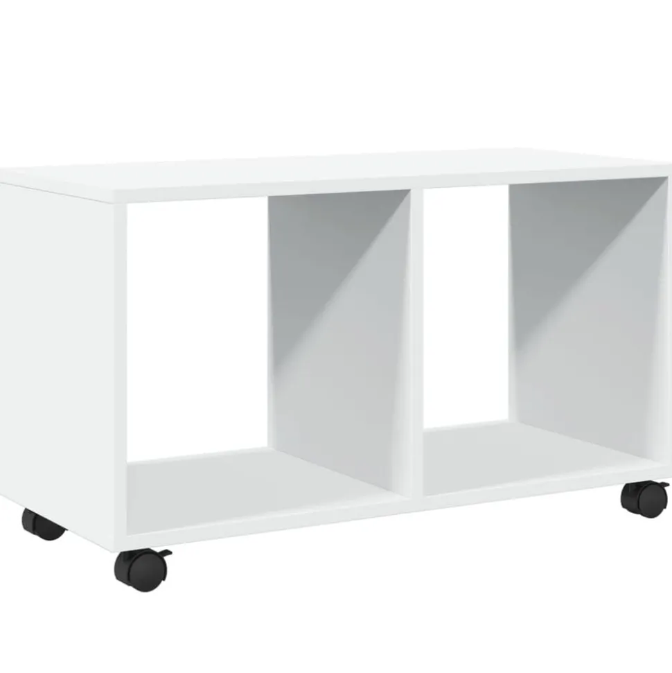 vidaXL Rolkast 72x33x42,5 cm bewerkt hout wit