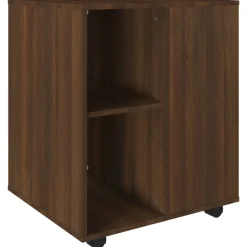 vidaXL Rolkast 60x53x72 cm bewerkt hout bruin eikenkleur