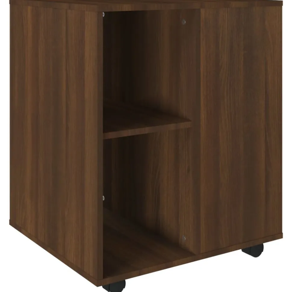 vidaXL Rolkast 60x53x72 cm bewerkt hout bruin eikenkleur