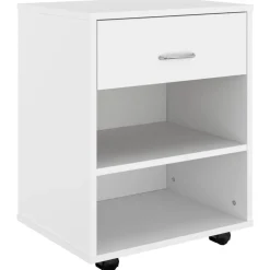 vidaXL Rolkast 46x36x59 cm bewerkt hout wit