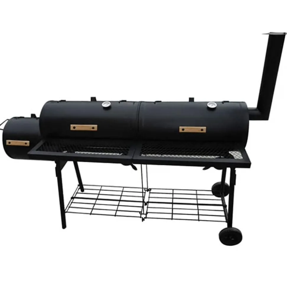 vidaXL Rookbarbecue Nevada XL zwart
