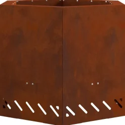 vidaXL Rookloze Vuurschaal Bruin 58 x 58 x 51 cm Cortenstaal