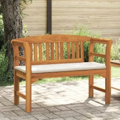 vidaXL Rozenbank Crème Wit 114 x 46 x 82,5 cm Massief Acaciahout