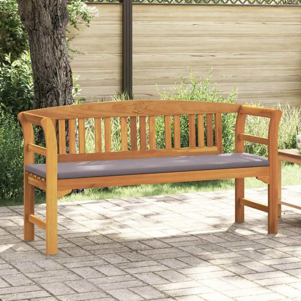 vidaXL Rozenbank Natuurlijk 157 x 46 x 82,5 cm Massief Acaciahout