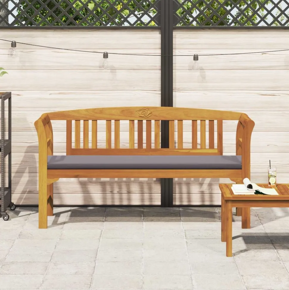 vidaXL Rozenbank Natuurlijk 157 x 46 x 82,5 cm Massief Acaciahout