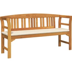 vidaXL Rozenbank Natuurlijk 157 x 46 x 82,5 cm Massief Acaciahout