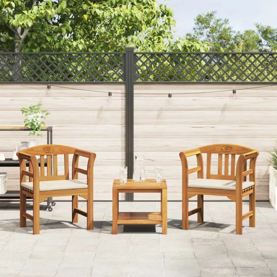 vidaXL Rozenbank Natuurlijk 68,5 x 46 x 82,5 cm Massief Acaciahout
