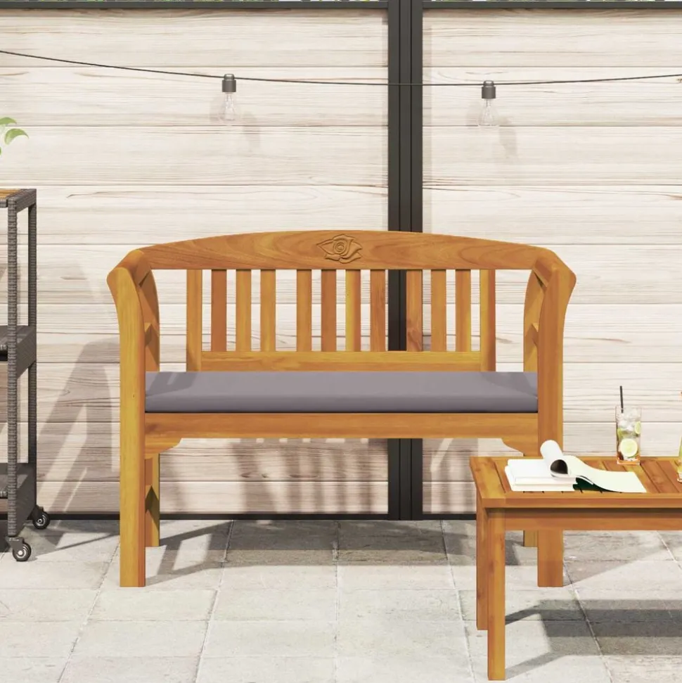 vidaXL Rozenbank Natuurlijk 114 x 46 x 82,5 cm Massief Acaciahout