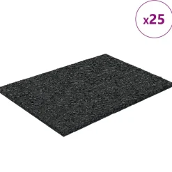 vidaXL Rubber granulaat patio pad Zwart 6 x 9 x 0,3 cm Rubber