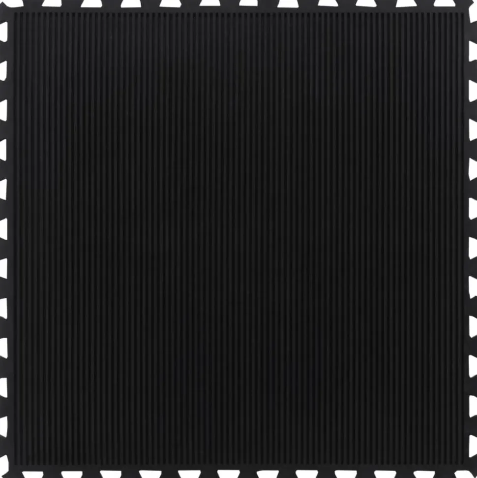 vidaXL Rubbertegel 12 mm 100x100 cm zwart