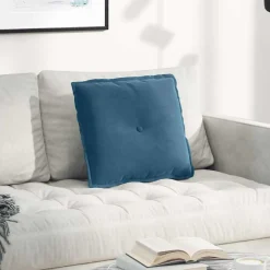 vidaXL Rugkussen Blauw 50 x 45 cm Cordstof
