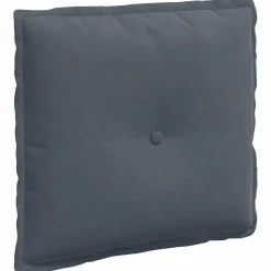 vidaXL Rugkussen Donkergrijs 50 x 45 cm Cordstof
