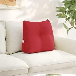 vidaXL Rugkussen Rood 45 x 24 x 50 cm Stof