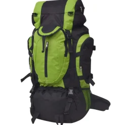 vidaXL Rugzak hiking XXL 75 L zwart en groen