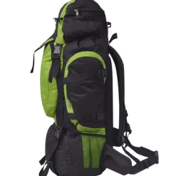 vidaXL Rugzak hiking XXL 75 L zwart en groen