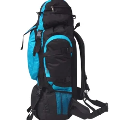 vidaXL Rugzak hiking XXL 75 L zwart en blauw