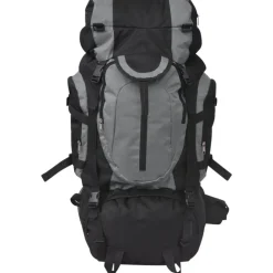 vidaXL Rugzak hiking XXL 75 L zwart en grijs