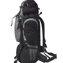 vidaXL Rugzak hiking XXL 75 L zwart en grijs